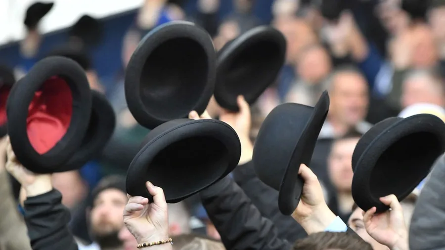 Close-up image focused on a bowler hat as the symbol of Gentry Day.